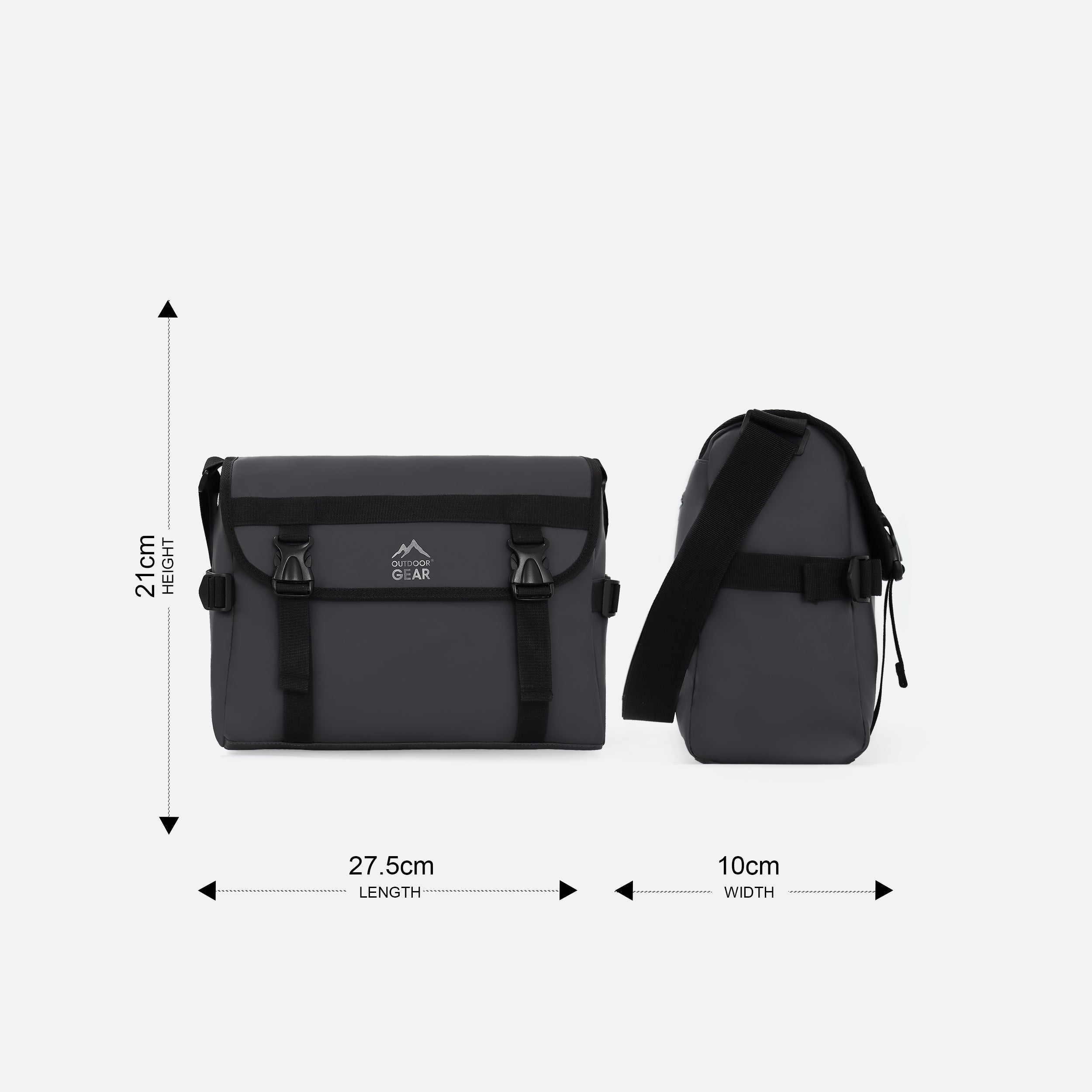 Rubber Coated Crossbody Bag 8L