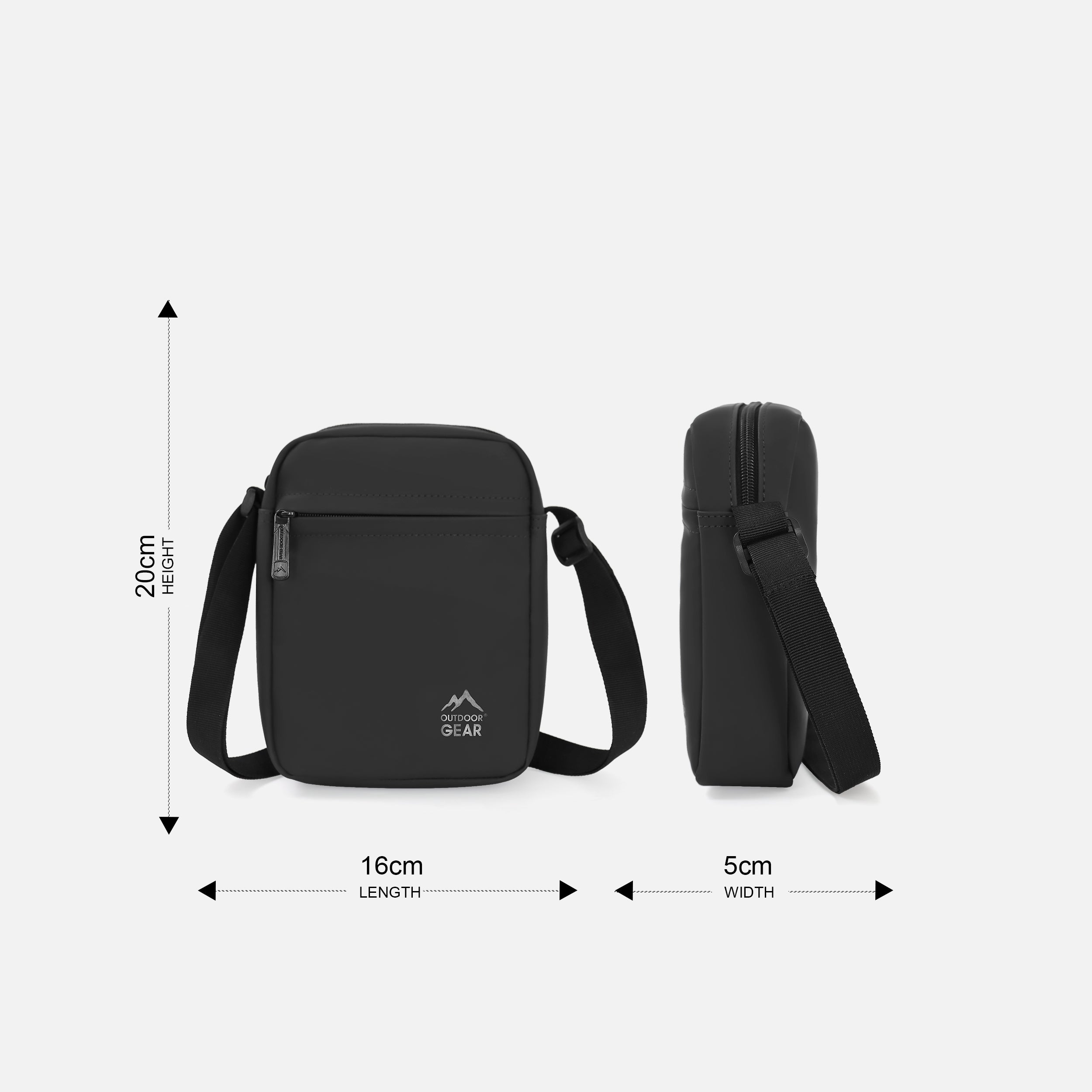 Rubber Coated Crossbody Bag 2L