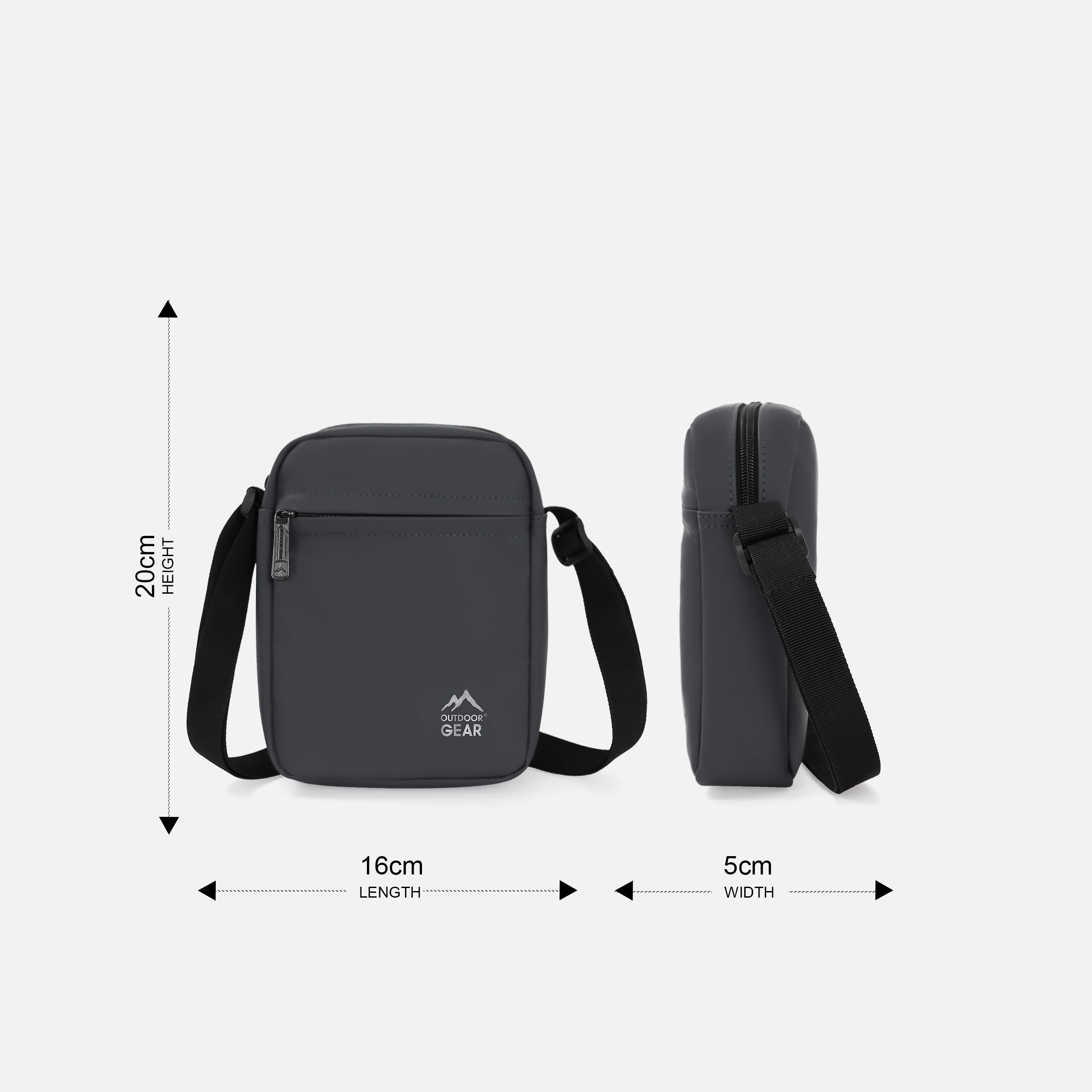 Rubber Coated Crossbody Bag 2L